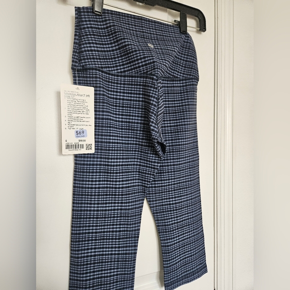 NWT lululemon Align High-Rise Crop 17" Glow Grid Washed Denim Multi SIZE 6 - Picture 8 of 12